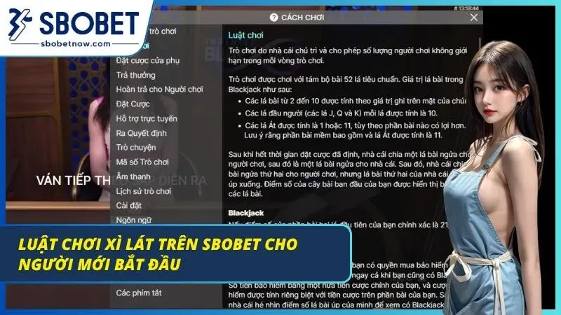 Blackjack SBOBET – Đỉnh Cao Cá Cược Live Casino Chuẩn 2026 Minh họa luật chơi xì lát cơ bản dành cho người mới