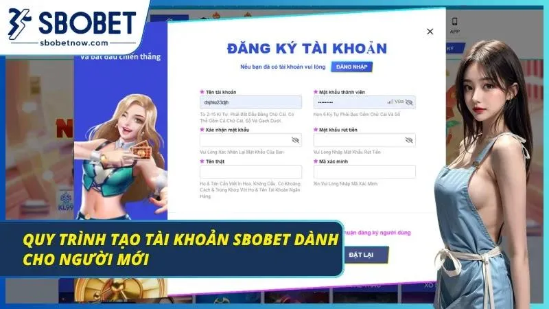 Đăng ký SBOBET 2026 – Cách Tạo Tài Khoản Cược Thủ An Toàn Các bước điền thông tin trên biểu mẫu khởi tạo tài khoản thành viên