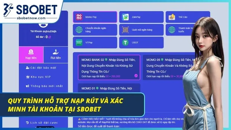 Liên Hệ SBOBET - Hệ Thống Hỗ Trợ Chuyên Nghiệp Nhất 2026 Quá trình hỗ trợ thanh toán